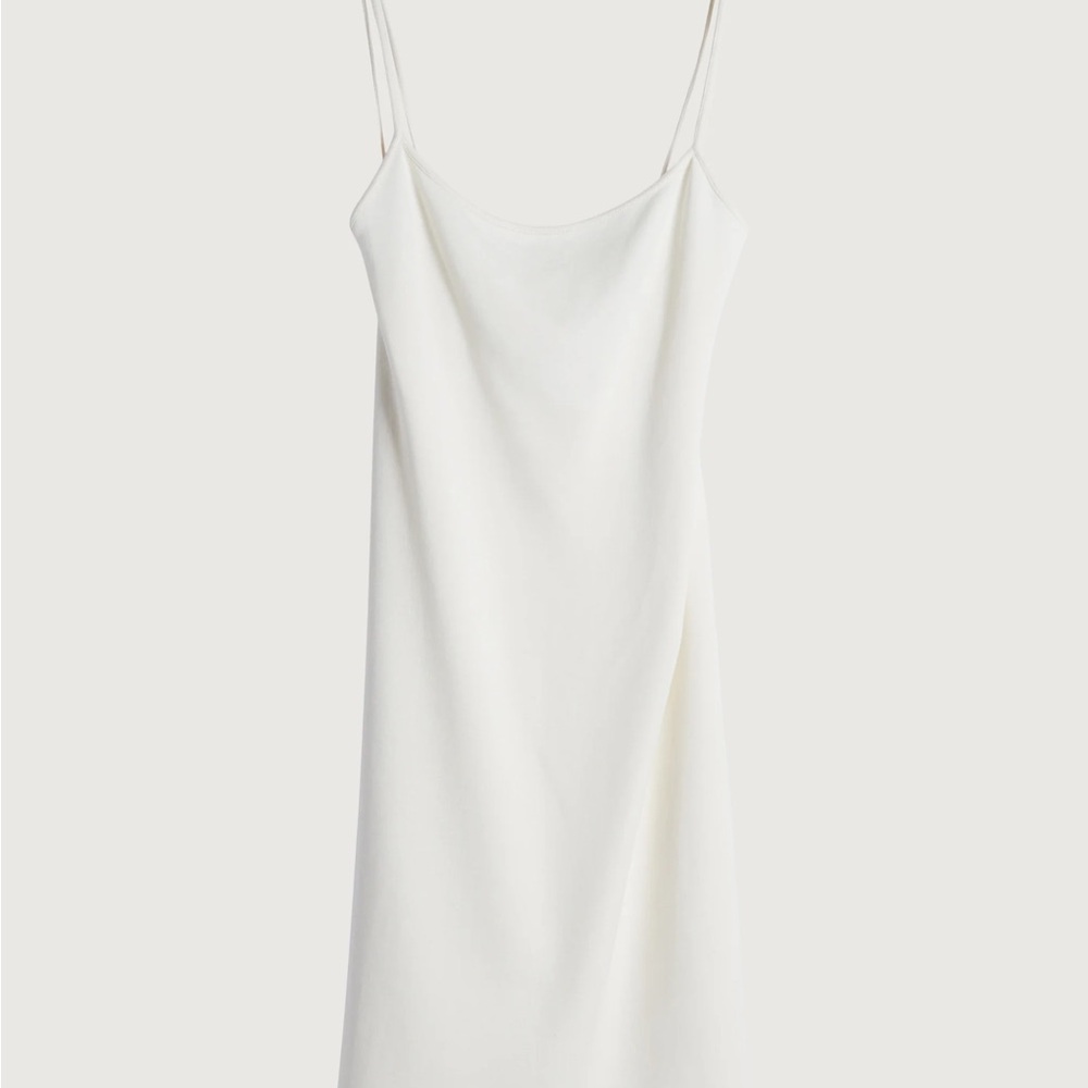 NWT OAK + FORT Mini Dress with Back Tie size Medium in White